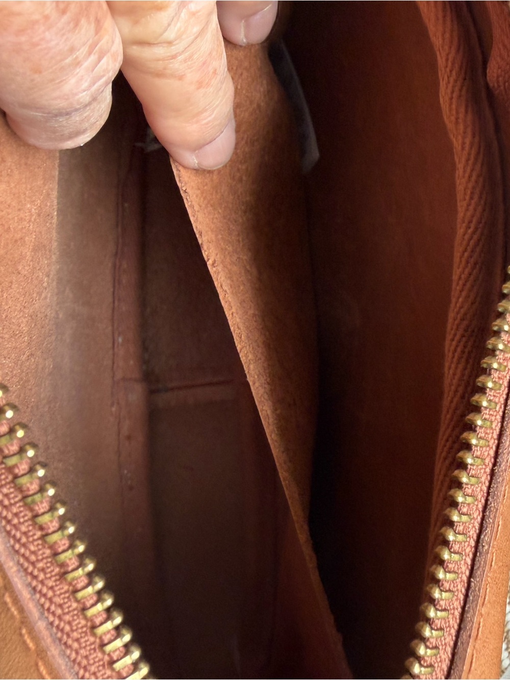Madewell Tan Leather Crossbody with Cream Woven Strap - Picture 4 of 4